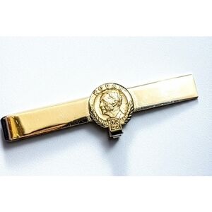 Vtg 1954 sterling silver Kodak 25 years coin tie clip antique